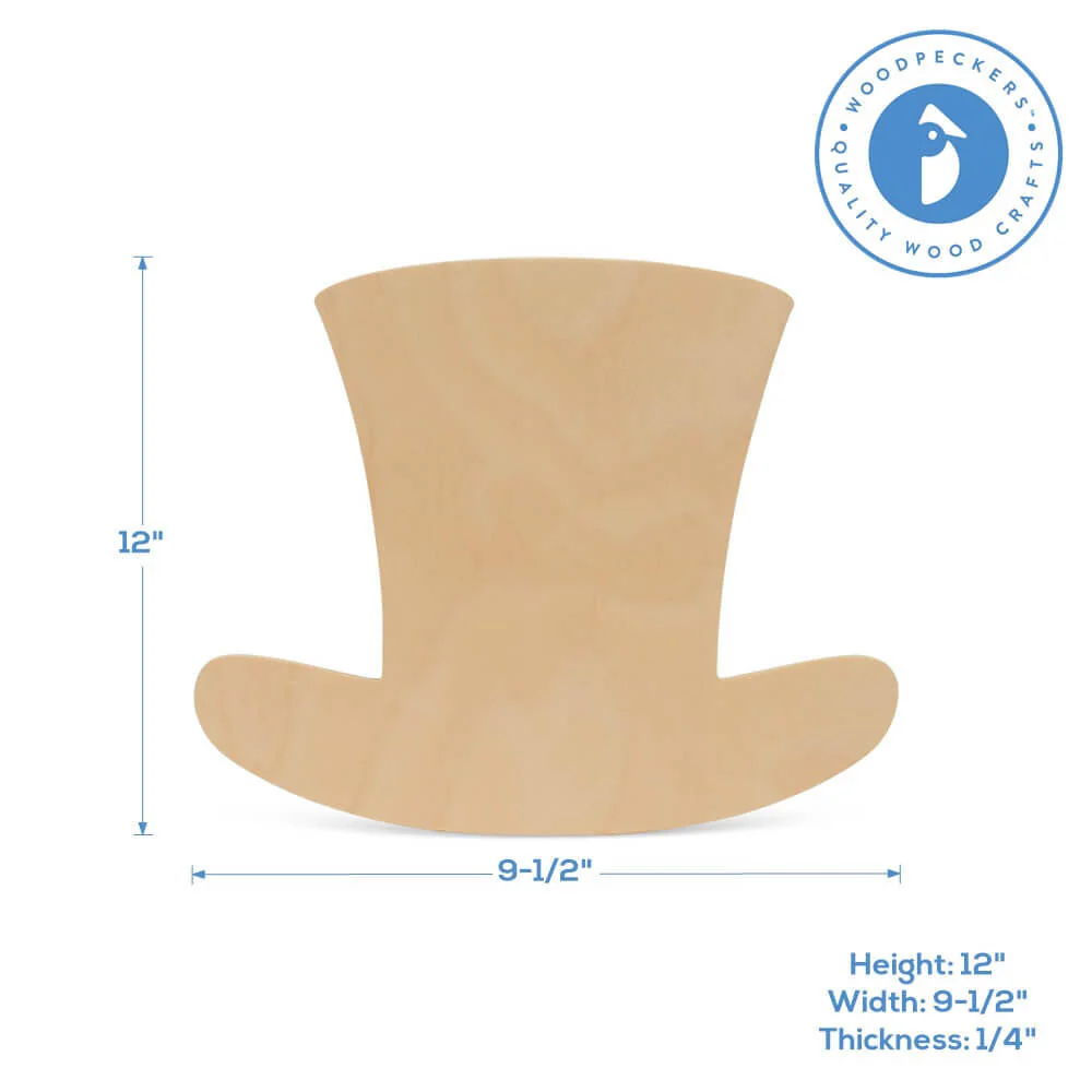 Wood Leprechaun Hat Large, 9.5" x 12" - Image 4