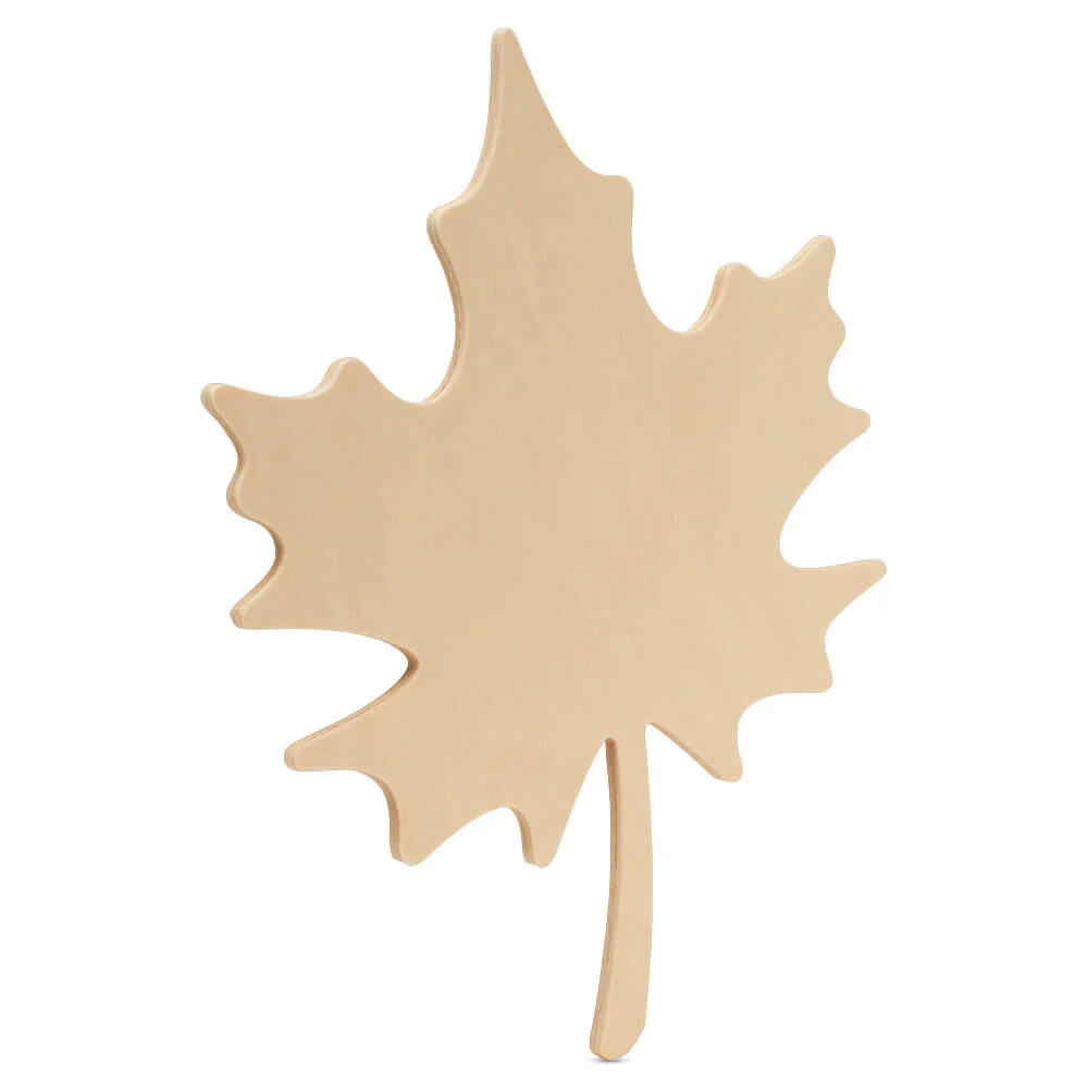 Wood Maple Leaf Cutout Small, 8" x 6" - Image 3
