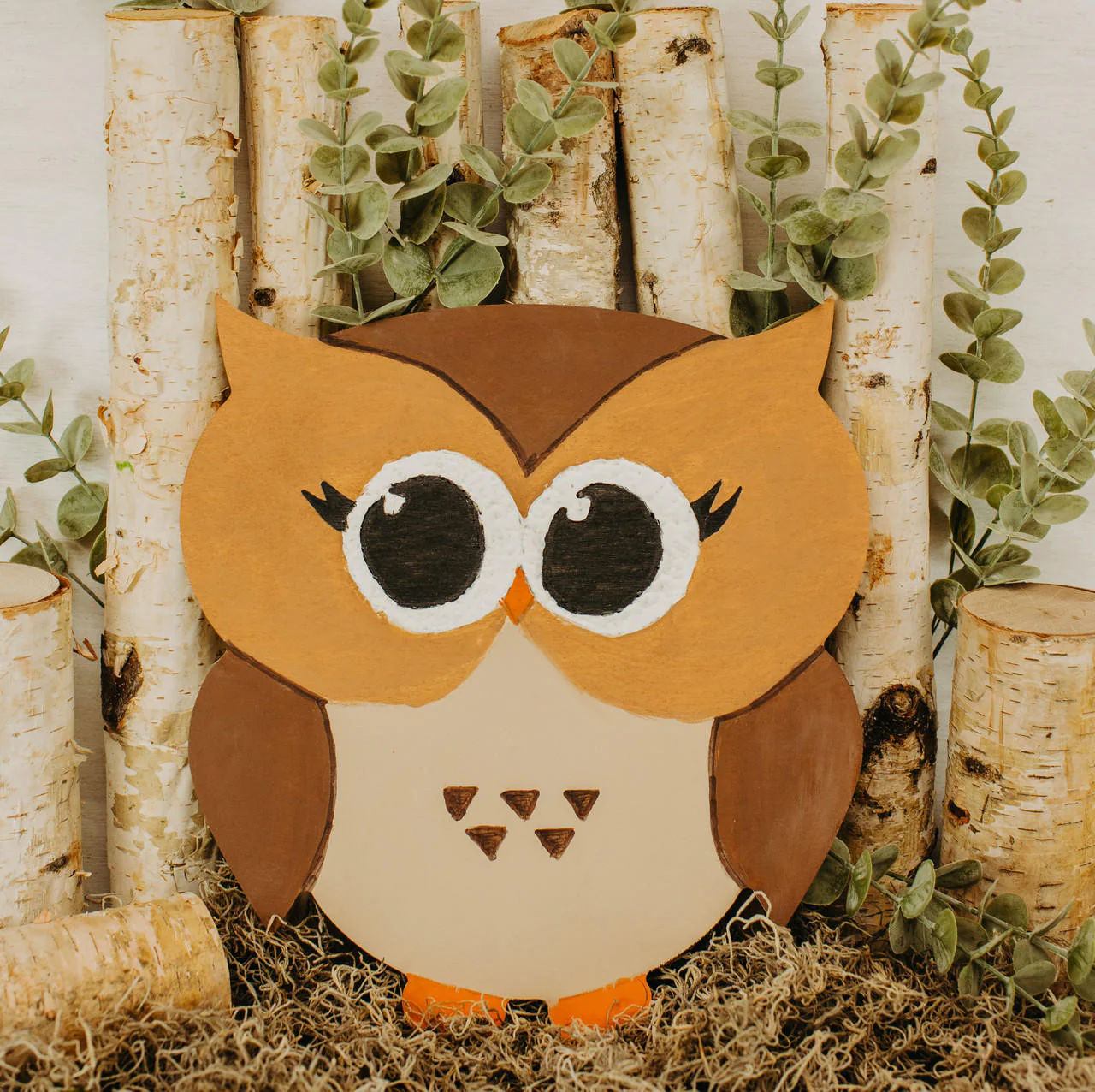 Wood Owl Cutout, 12” - Image 2
