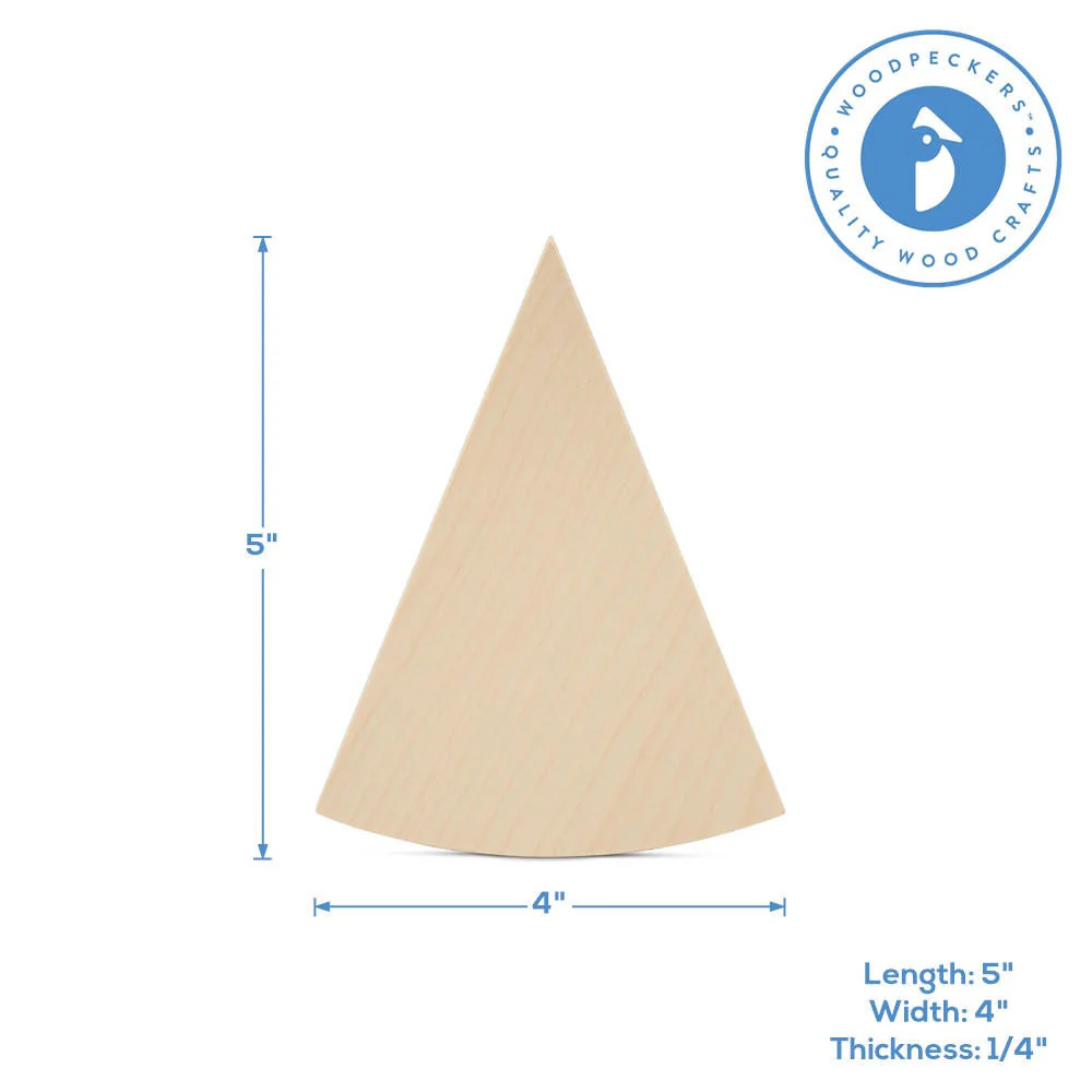 Wood Pizza Cutout, 5" - Image 3