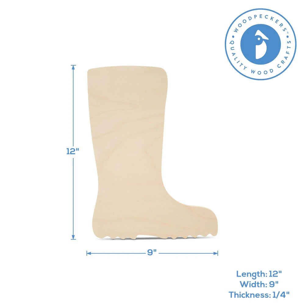 Wood Rain Boot Cutout, 12” - Image 4