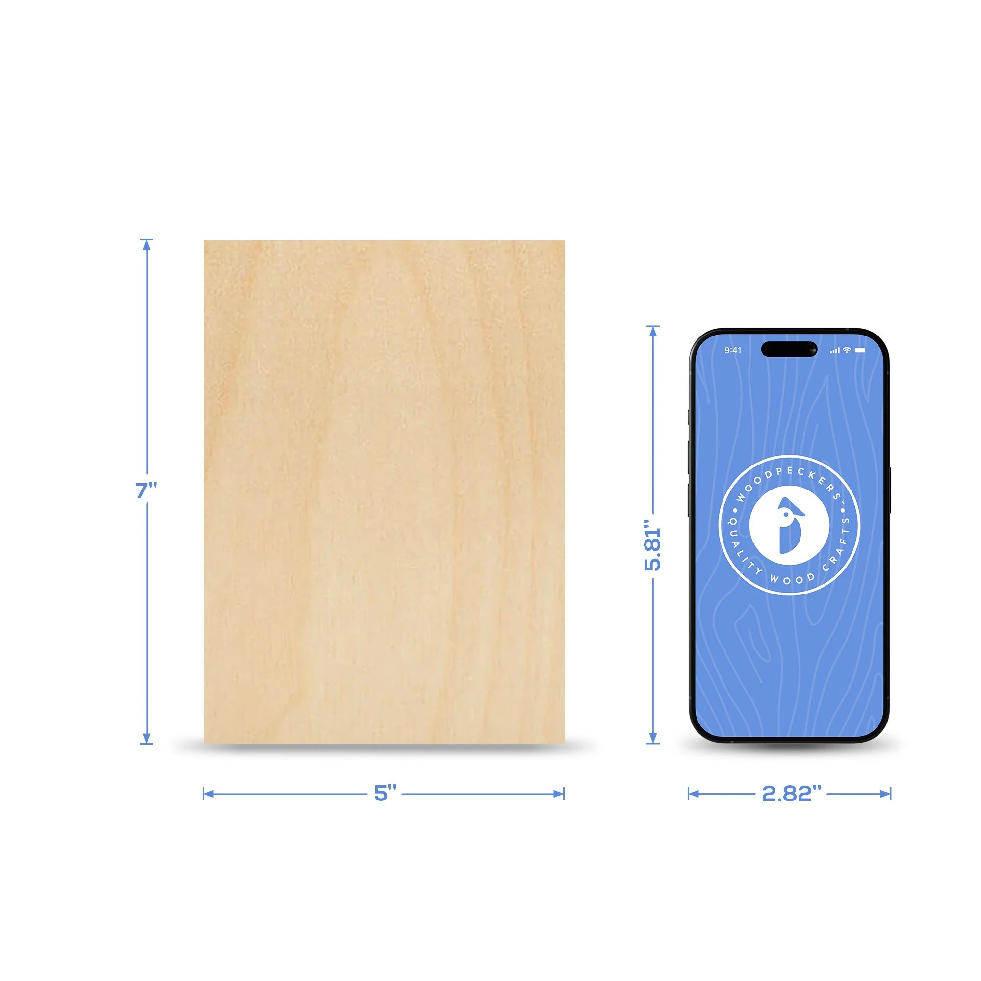 Wood Rectangle Cutout, 5" x 7", 1/2" thick - Image 4
