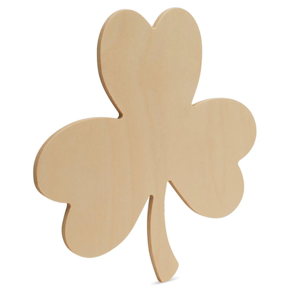 Wood Shamrock Cutout Medium,  10" x 10" - Image 3