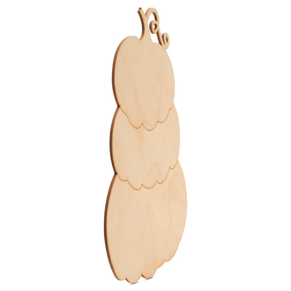 Wood Stacked Pumpkins Cutout, 12” - Image 3