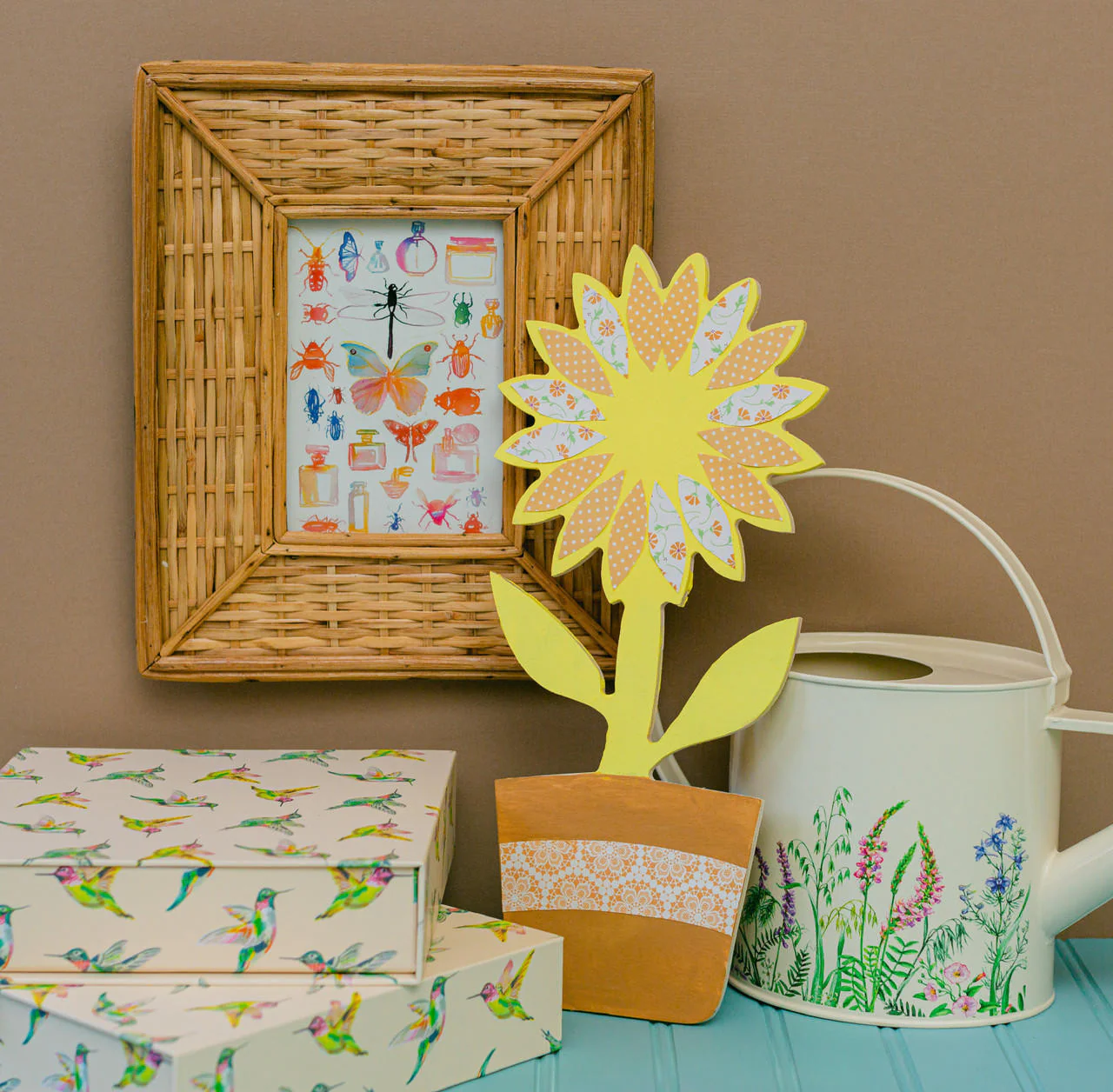 Wood Sunflower Pot Cutout, 14" x 6-1/2" - Image 2
