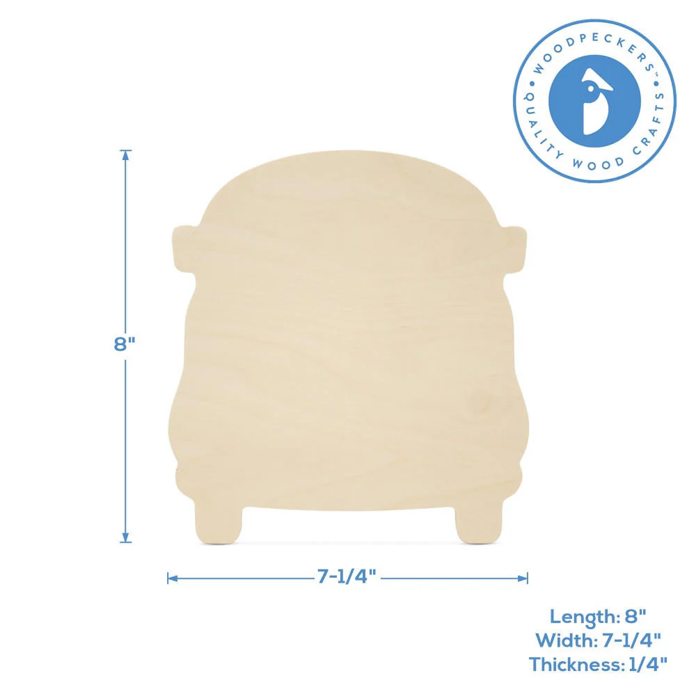Wood VW Bus Cutout, 8" - Image 3