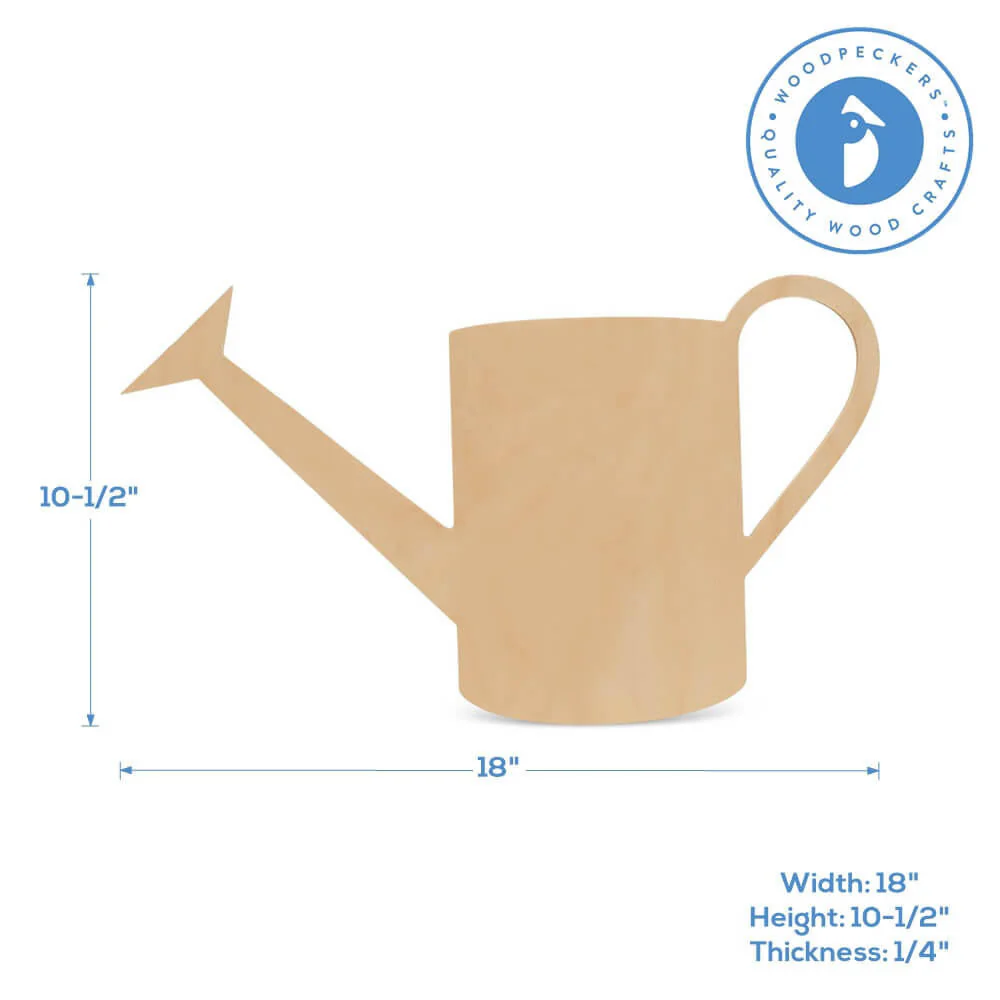 Wood Watering Can Cutout Extra Large, 18" x 13.25" - Image 4