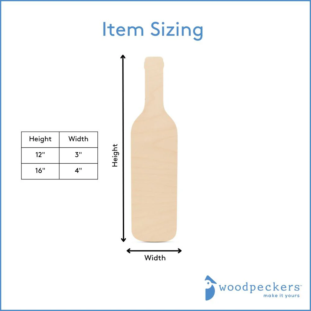 Wood Wine Bottle Cutout - Image 4