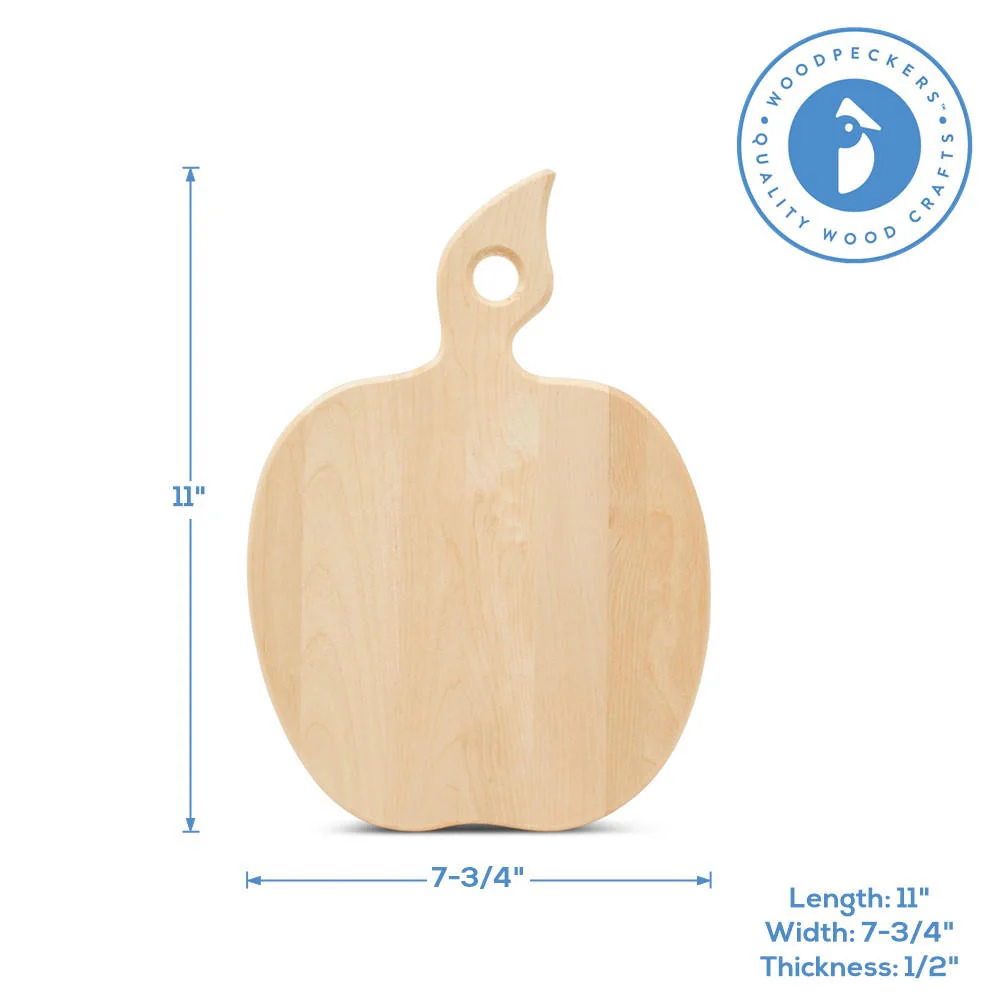 Wooden Apple Board, 11” - Image 3