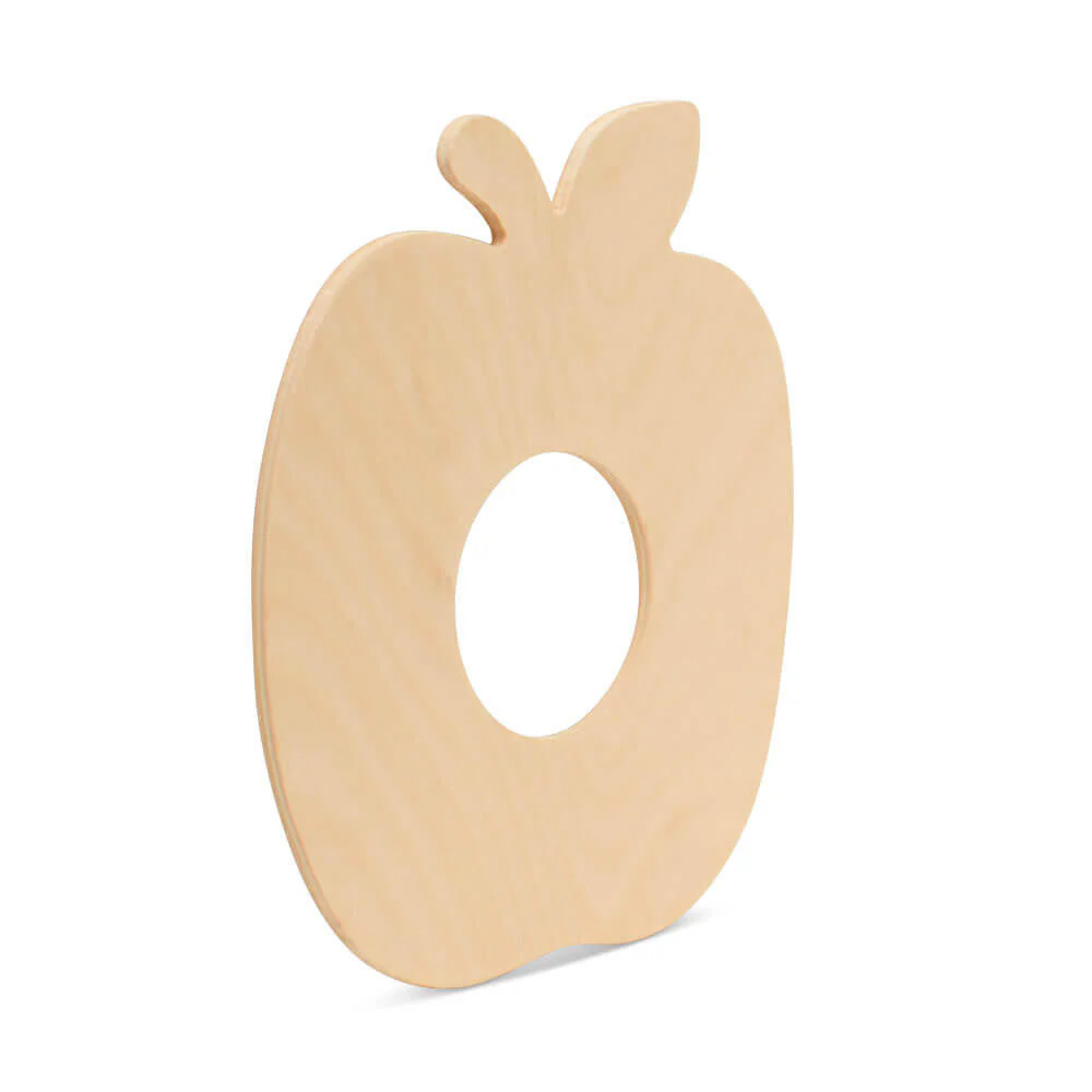 Wooden Apple Frame Cutout, 9" , 1/4" Thick - Image 3