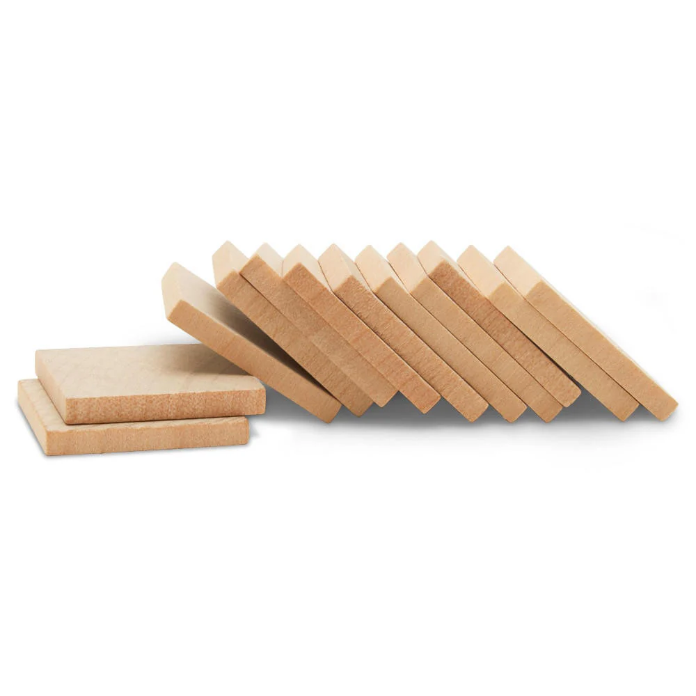 Wooden Square Cutout, 1", 1/8" thick