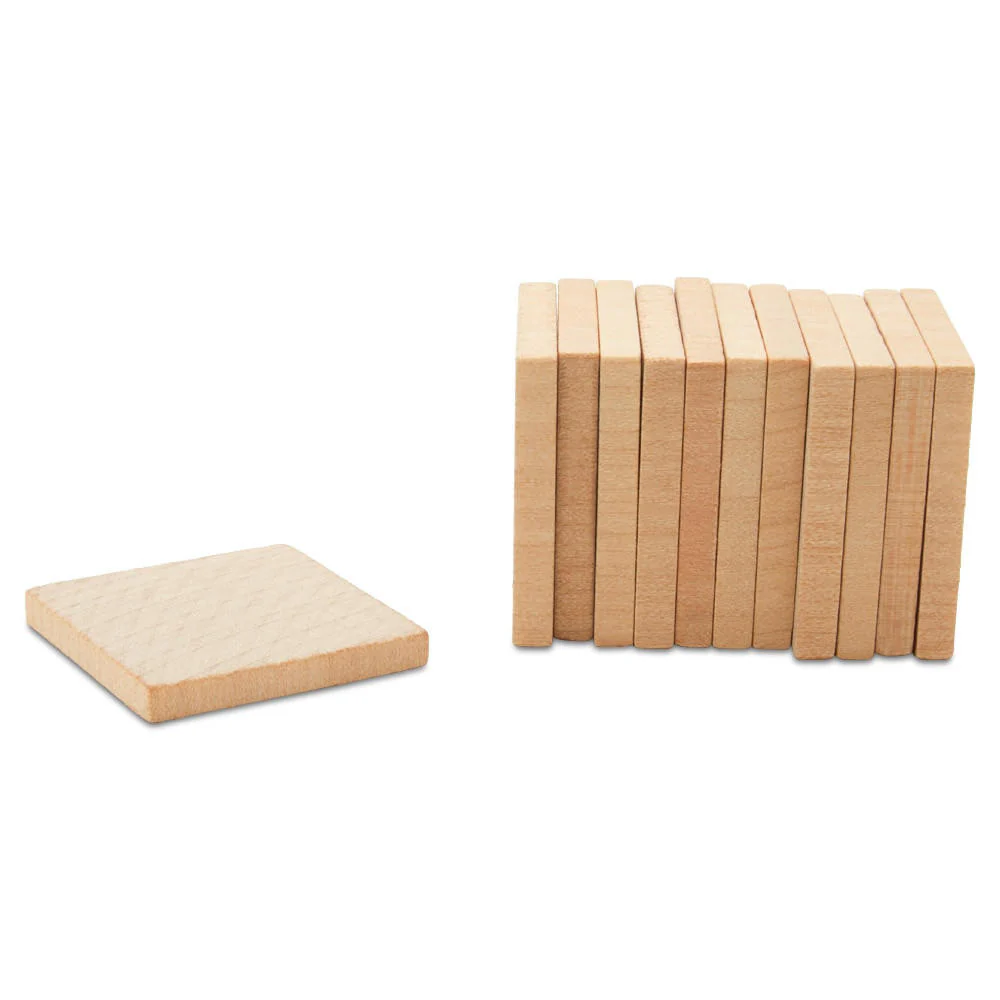 Wooden Square Cutout, 1", 1/8" thick - Image 3