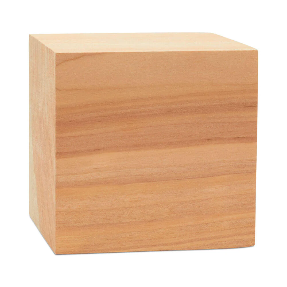 3" Wooden Cube - Image 2