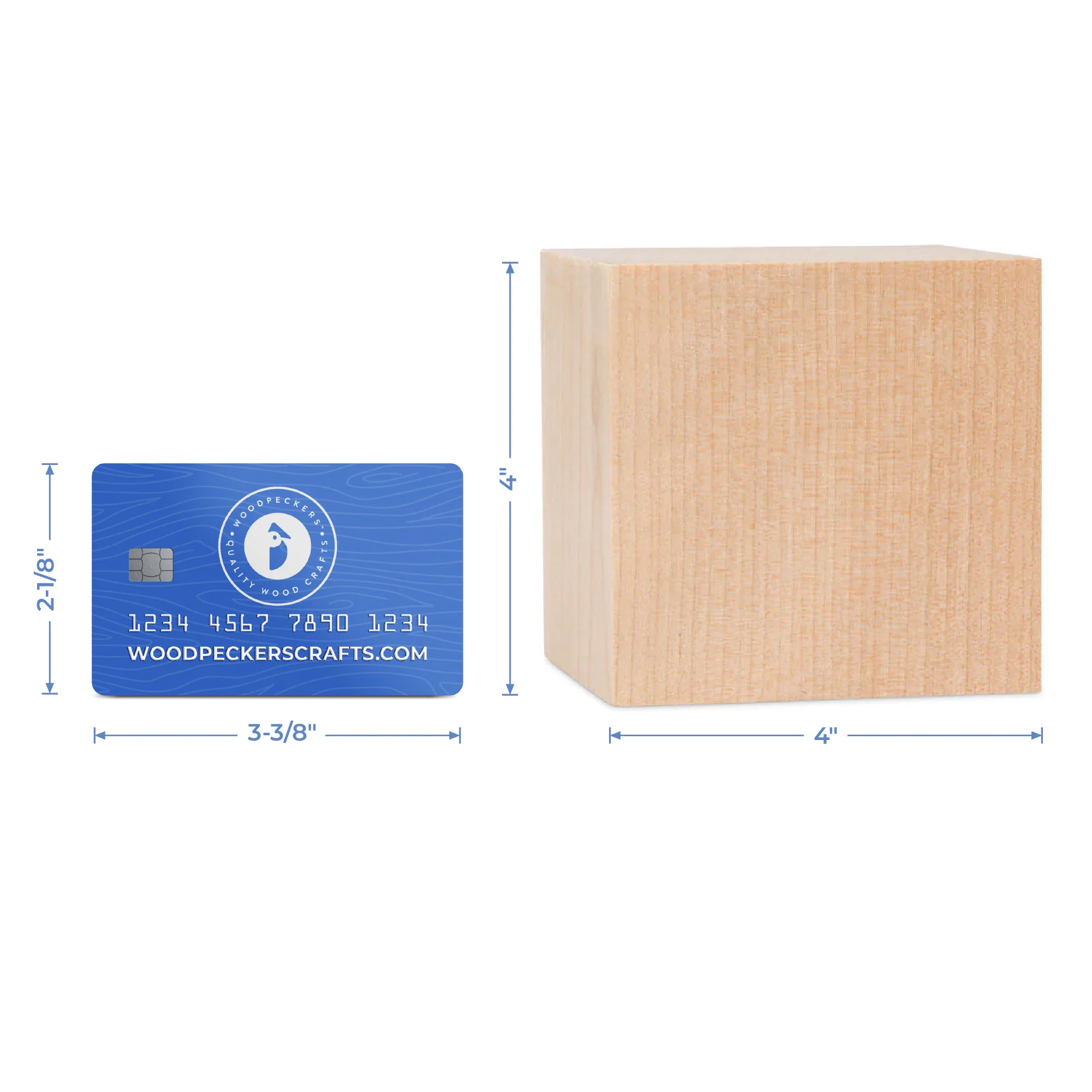 4" Wooden Cube - Image 9