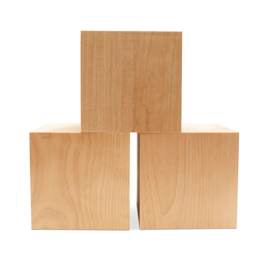 5" Wooden Cube - Image 2