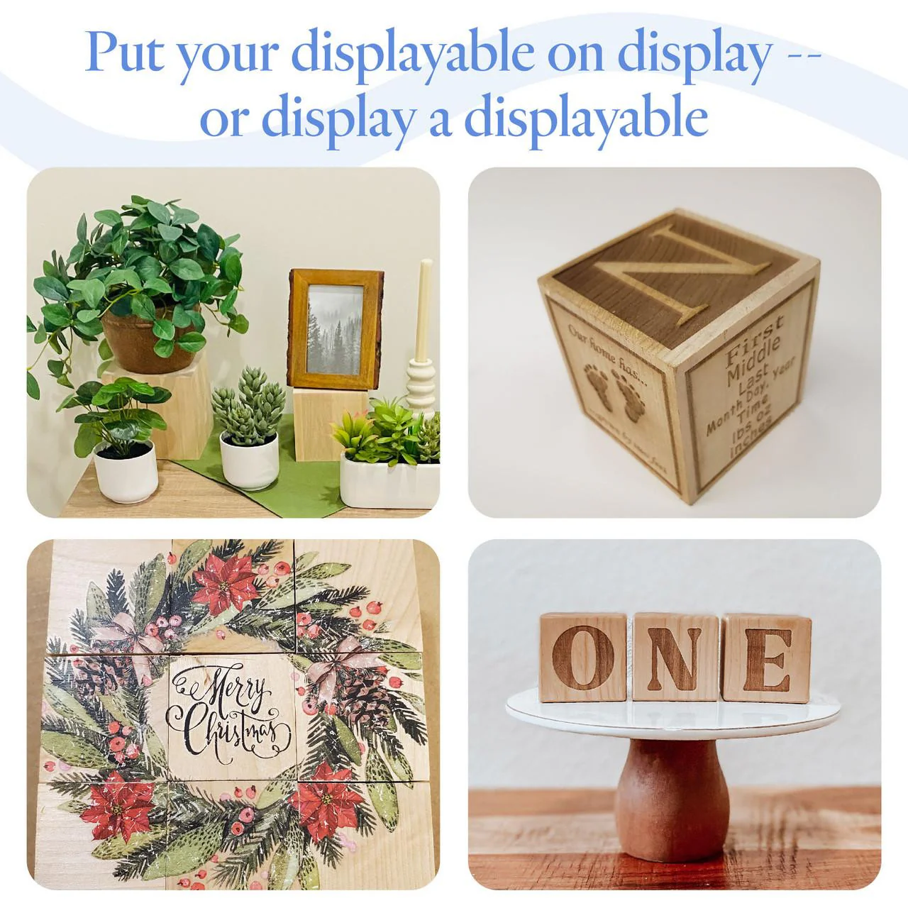 5" Wooden Cube - Image 9