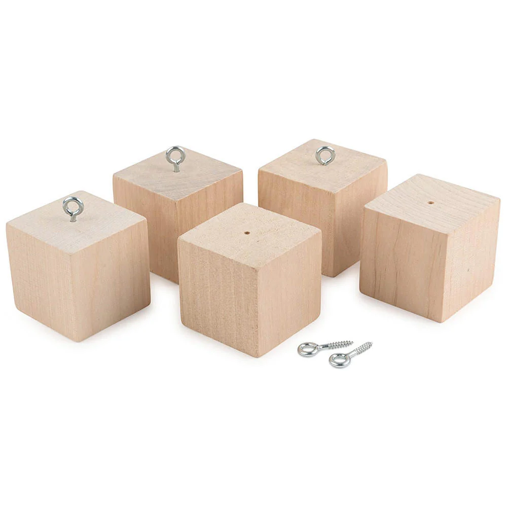 Wooden Cube Ornament, 1-3/4” - Image 3
