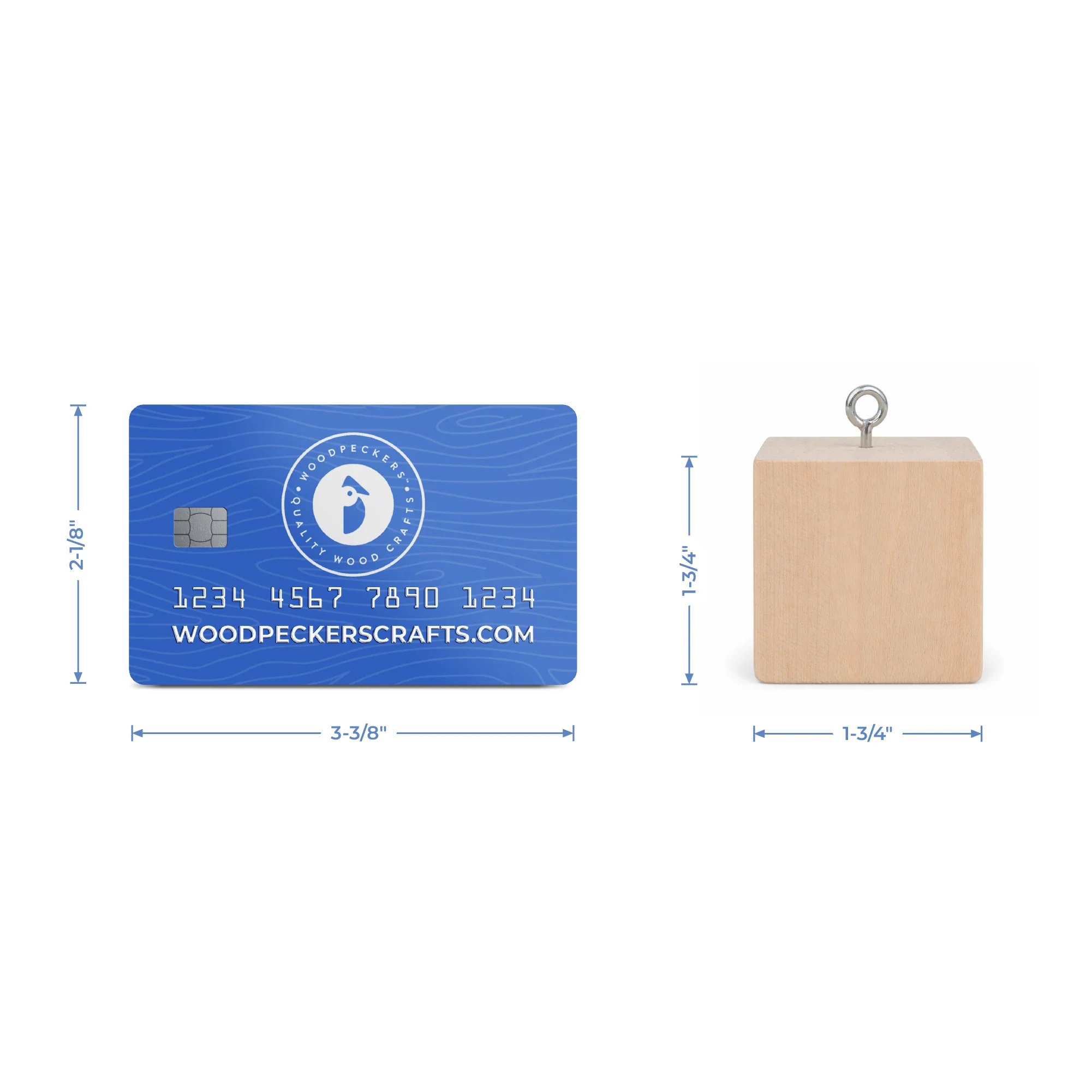 Wooden Cube Ornament, 1-3/4” - Image 7