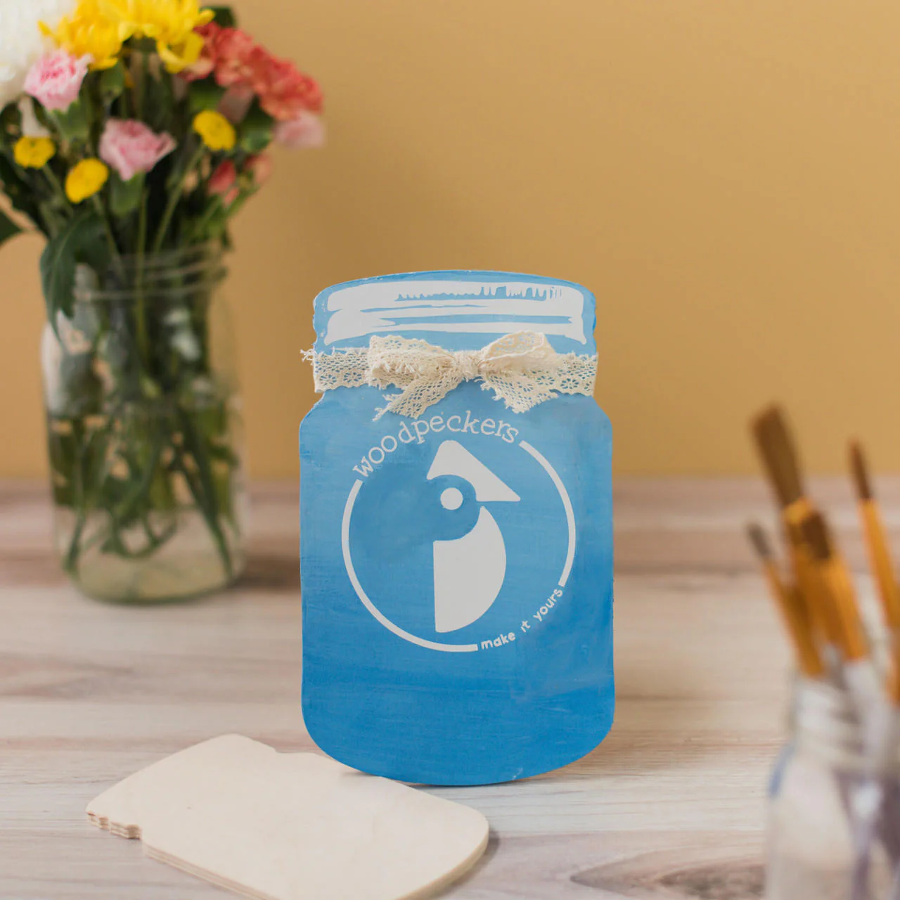 Wooden Cutout Mason Jar, 14" - Image 2