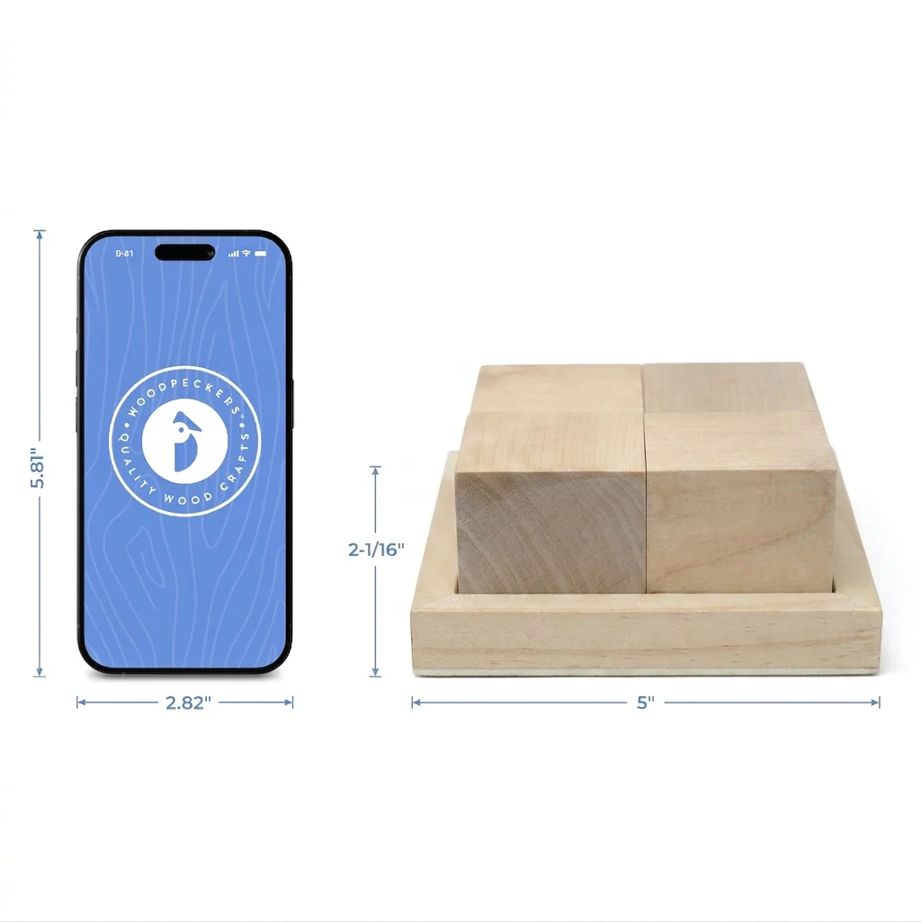 Wooden DIY Cube Puzzle, 5" - Image 7