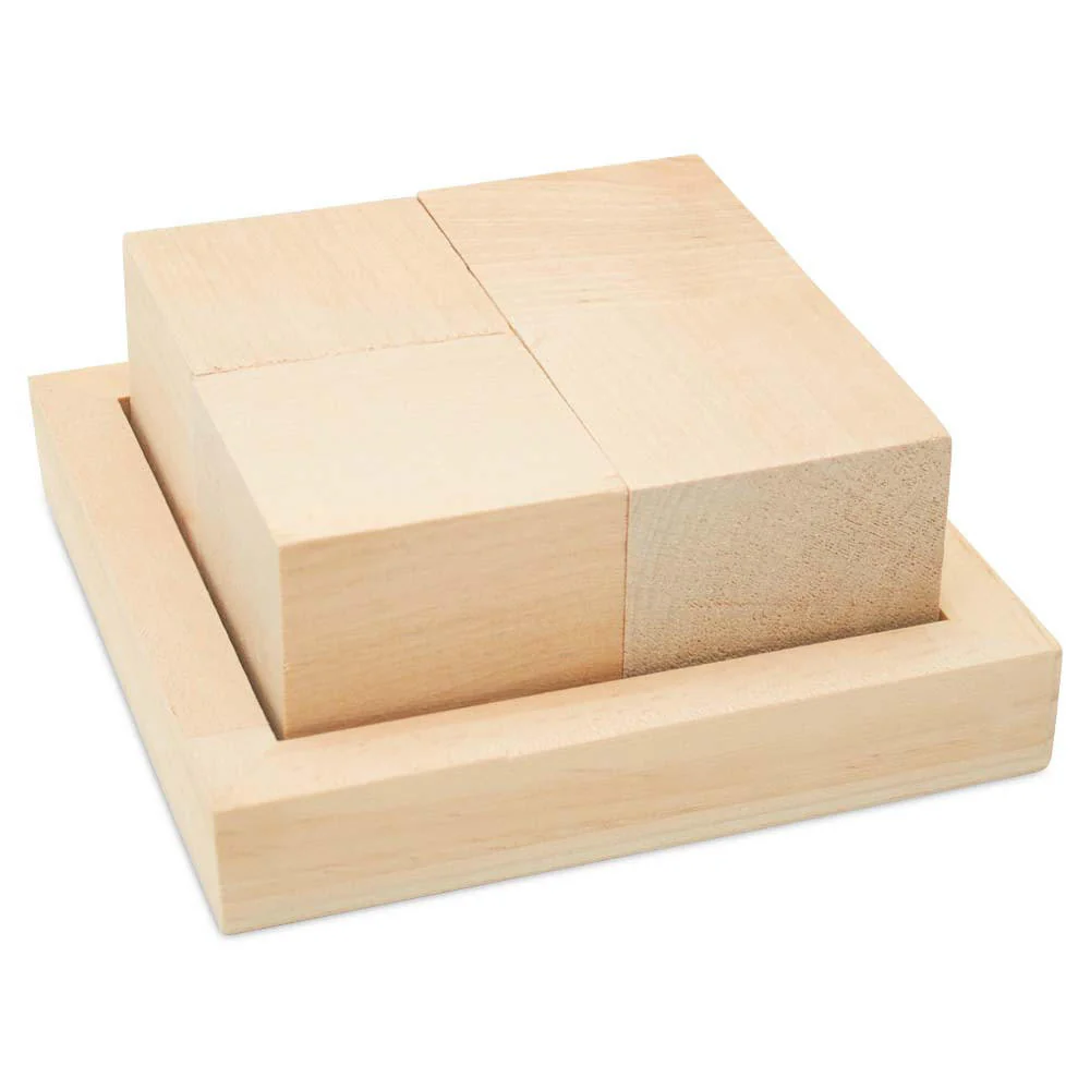 Wooden DIY Cube Puzzle, 1-3/4"