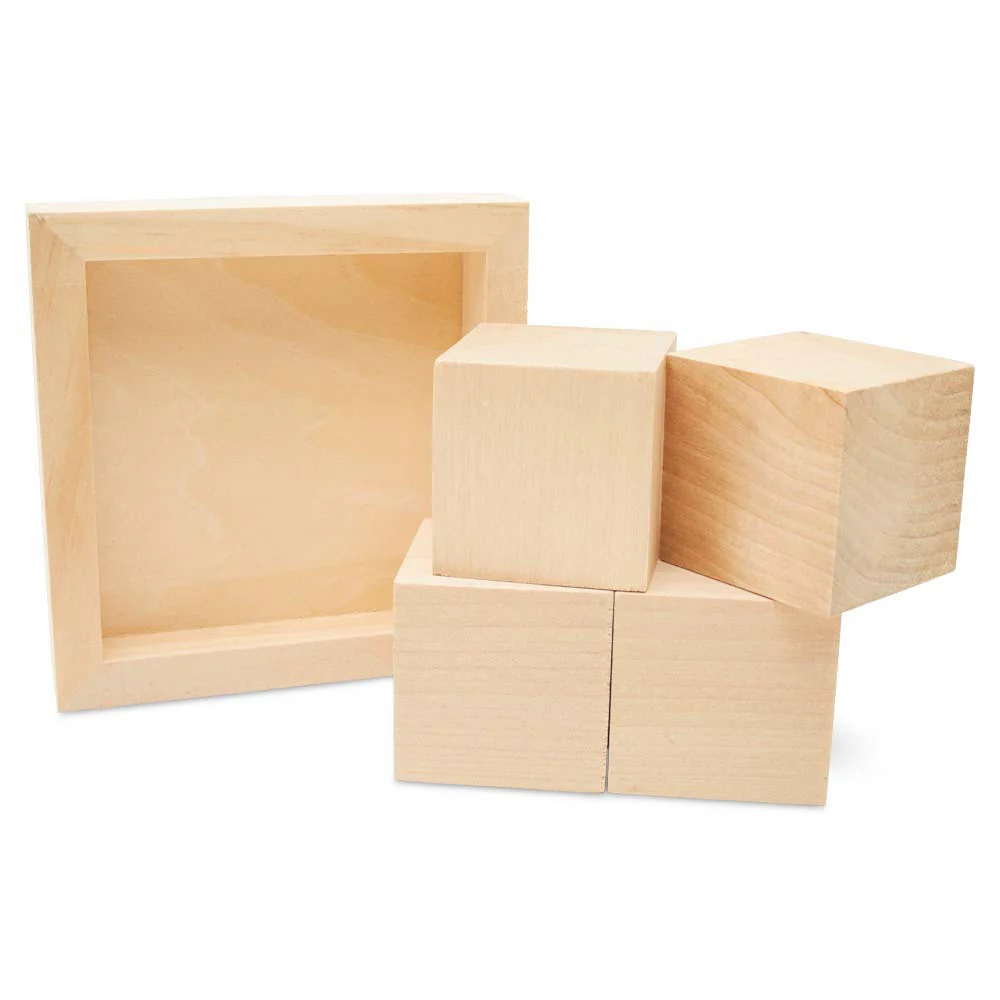 Wooden DIY Cube Puzzle, 1-3/4" - Image 3