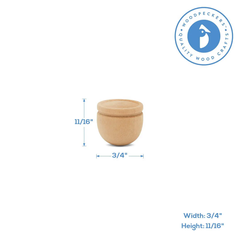 Wooden Headlight, (no stem), 3/4" - Image 5