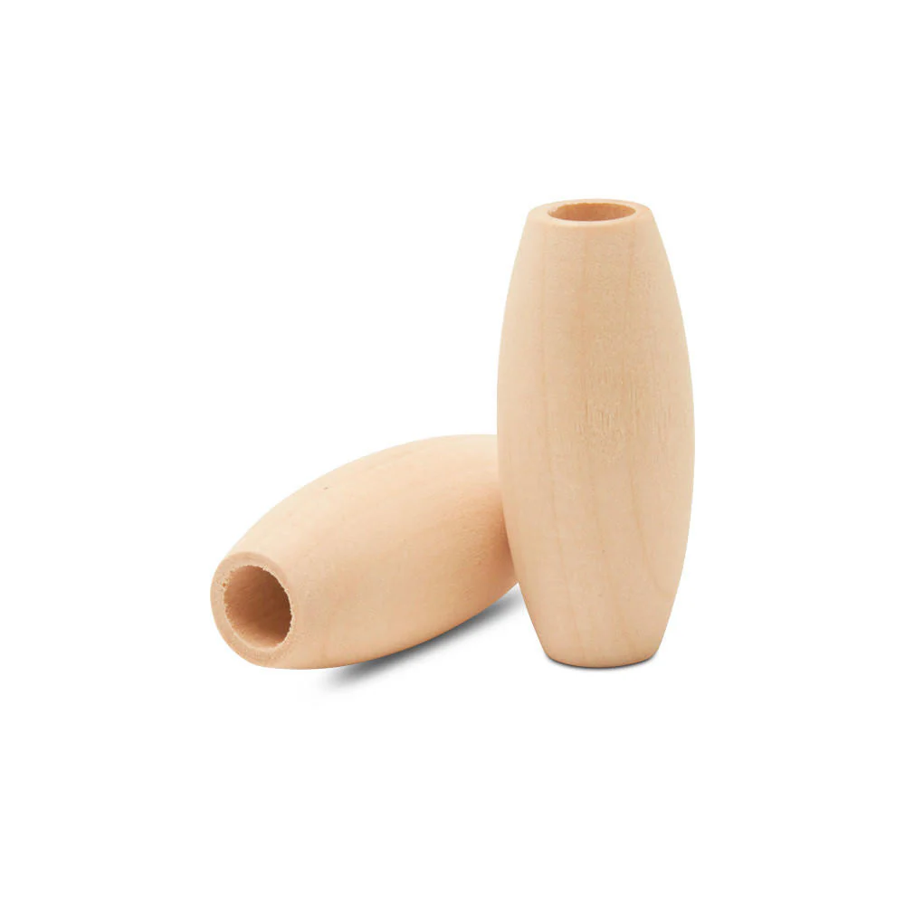 Wooden Macrame Tube Bead , 2” - Image 2