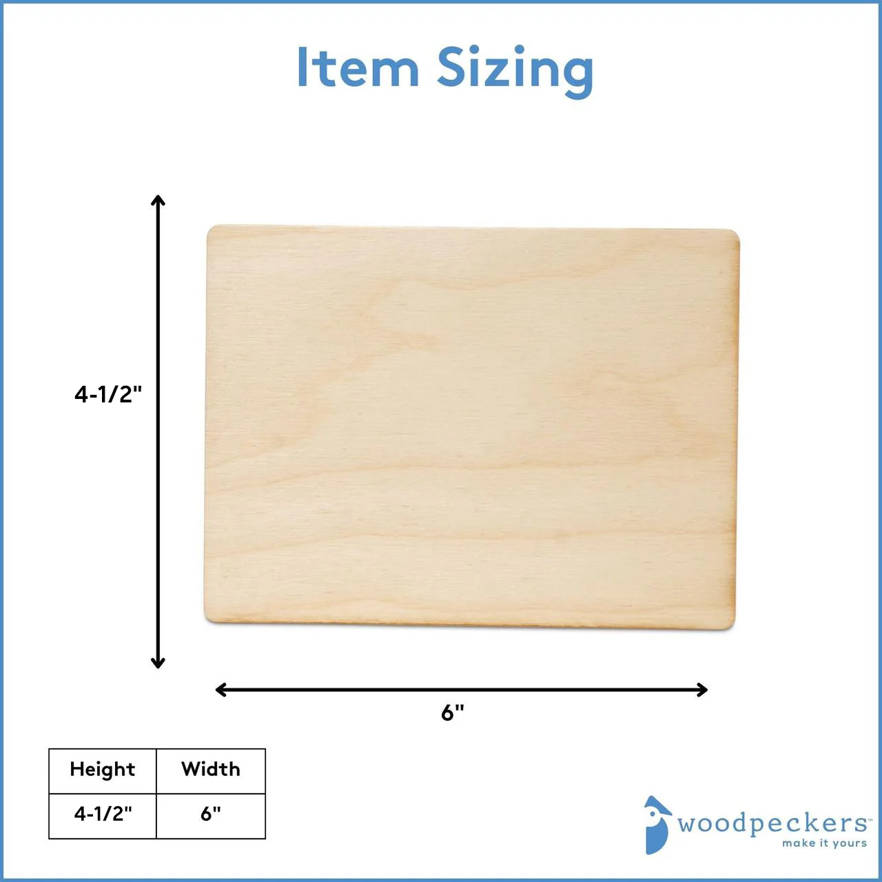 Wooden Rounded Rectangle Plaque, 4-1/2" x 6" x 1/8" - Image 3