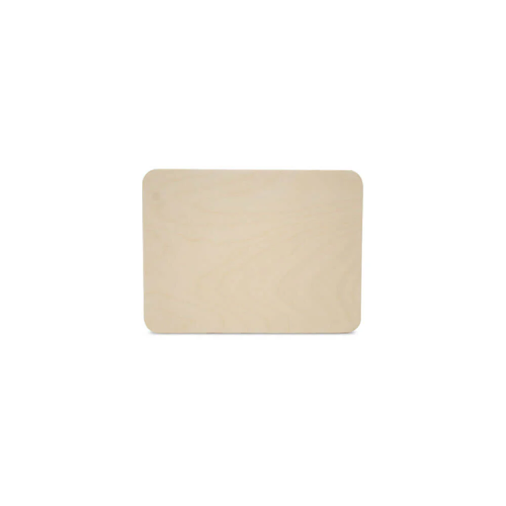 Wooden Rounded Rectangle Plaque, 8" x 6" x 1/4"